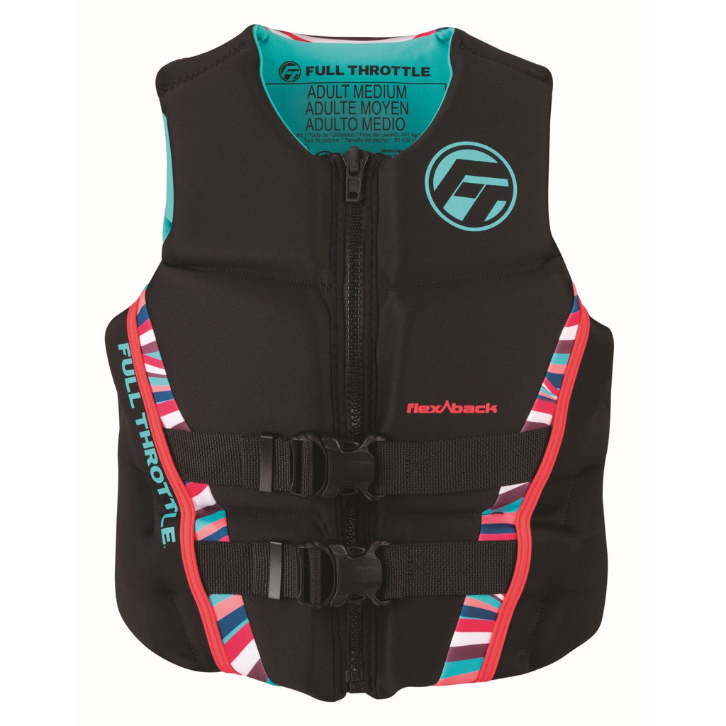 Full Throttle Womens Rapid-Dry Flex-Back Life Jacket Pnk