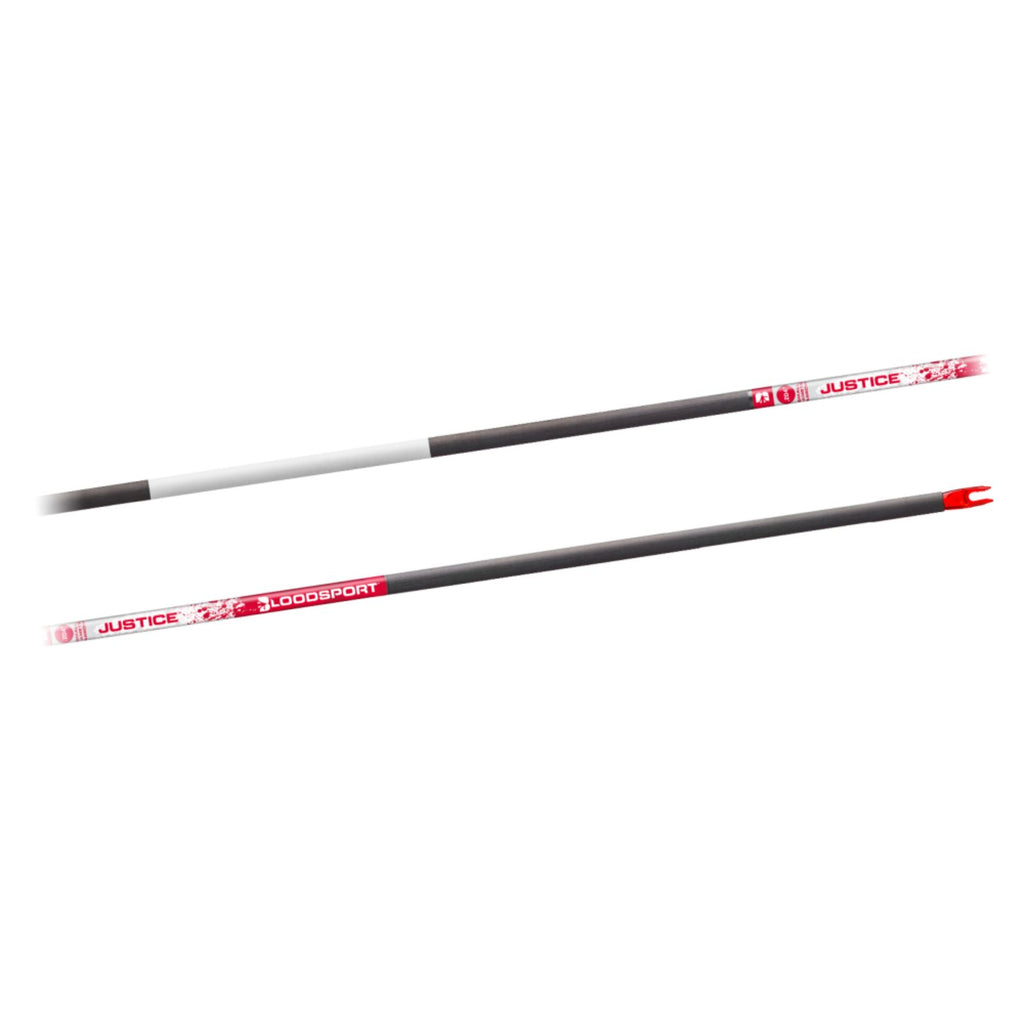 Bloodsport Justice Bare Shaft Arrow 400 Spine 6 Pack